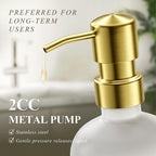 Cisily Kitchen Soap Dispenser Set Comes with Ceramics Sponge Holder, Gold Pumps, and Instant Dry Tray, Hand and Dish Soap Dispenser Set, Kitchen Decor and Accessories for Countertop Organizer
