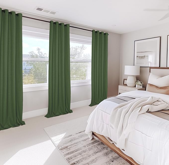 100% Blackout Shield Linen Blackout Curtains - Image 2