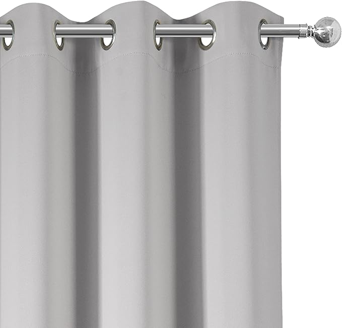 LEMOMO Blackout Curtains 42 x 95 inch/Light Grey Curtains Set of 2 - Image 7