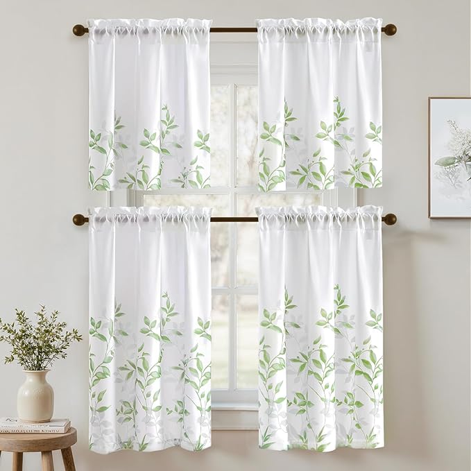 HOMEIDEAS Kitchen Curtains, Short Non-See-Through Privacy 30X36 Inch Length - Image 8