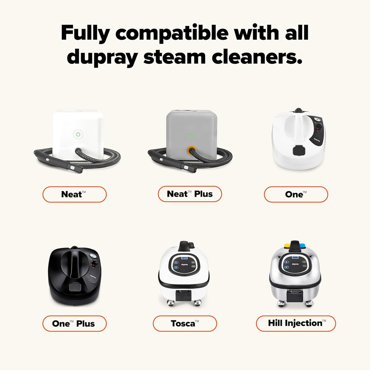 Dupray Small Assorted Brushes - Accessories for Dupray Steam Cleaner