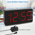 Peakeep Digital Alarm Clock for Bedroom Bedside, Large Display 5 Dimmers
