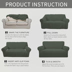 Easy-Going Stretch Loveseat Slipcover 1-Piece Sofa Cover Furniture Protector - Image 5