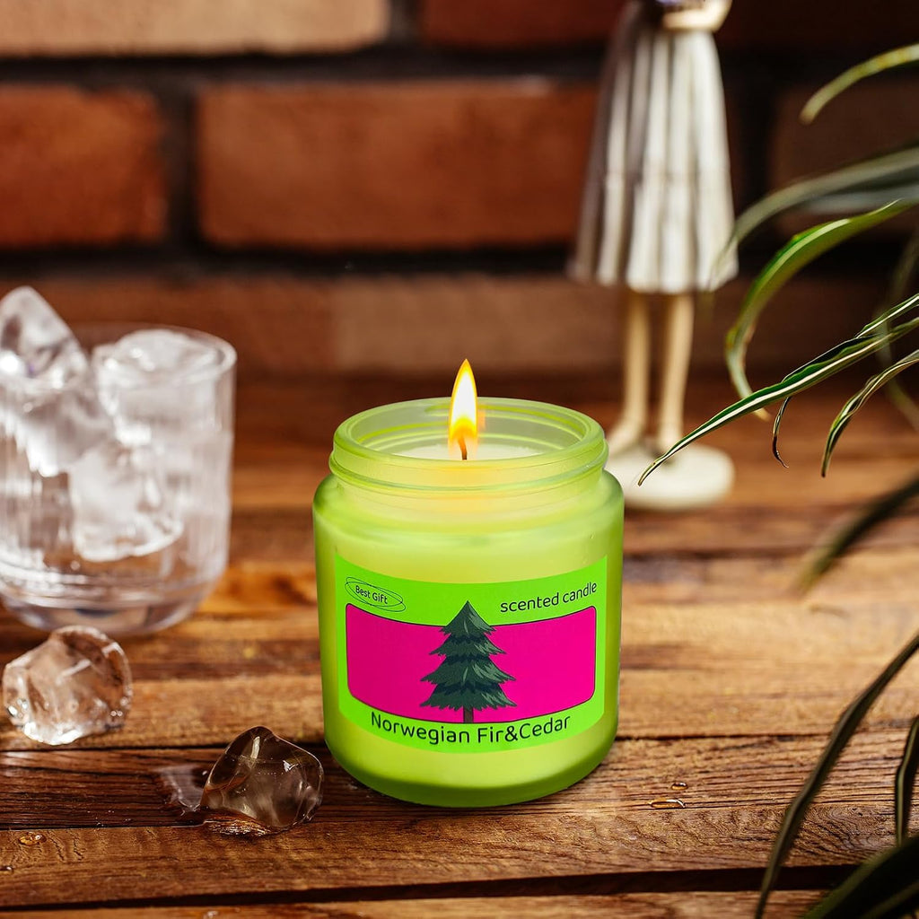 12 Pack Candles for Home Scented, Colored Frosted Jar Aromatherapy Candle Gifts for Women, Natural Soy Wax Candle Set, Scented Candles Set for Birthday Valentine Mother's Christmas Day Present