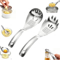 5-in-1 Stainless Steel Cooking Spoon Set, Multifunction Cooking Spoon,with Potato Masher, Egg Yolk Separator, Grater Plate, Bottle Opener & Slotted Spoon(A+B)