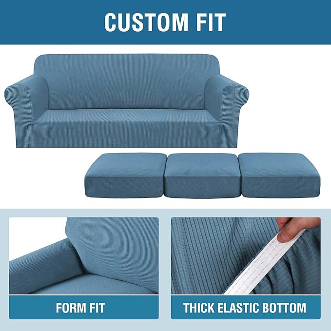 H.VERSAILTEX 4 Piece Stretch Sofa Covers - Image 4
