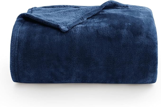 BEDELITE Fleece Blanket Navy Blue Throw Blanket - Image 7