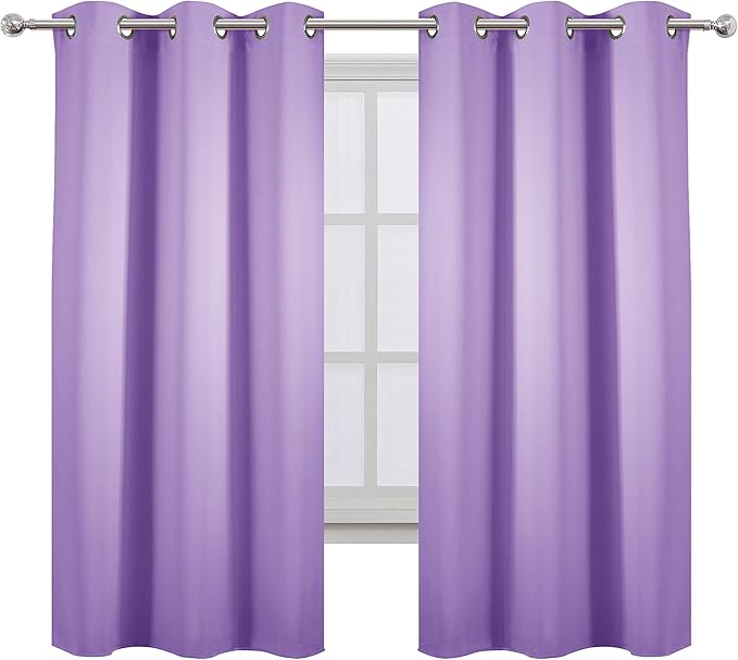 LEMOMO Blackout Curtains 38 x 54 inch/Lavender Curtains Set of 2 Panels/Thermal - Image 2