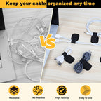 Under Desk Cable Management, Reusable Cable Straps, 56 Pack