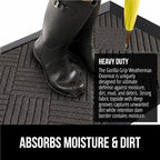GORILLA GRIP 100% Waterproof All-Season WeatherMAX Doormat, US Designed Natural - Image 5