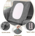 WEERRW 4 Pieces Velvet High Stretch Couch Covers - Image 3