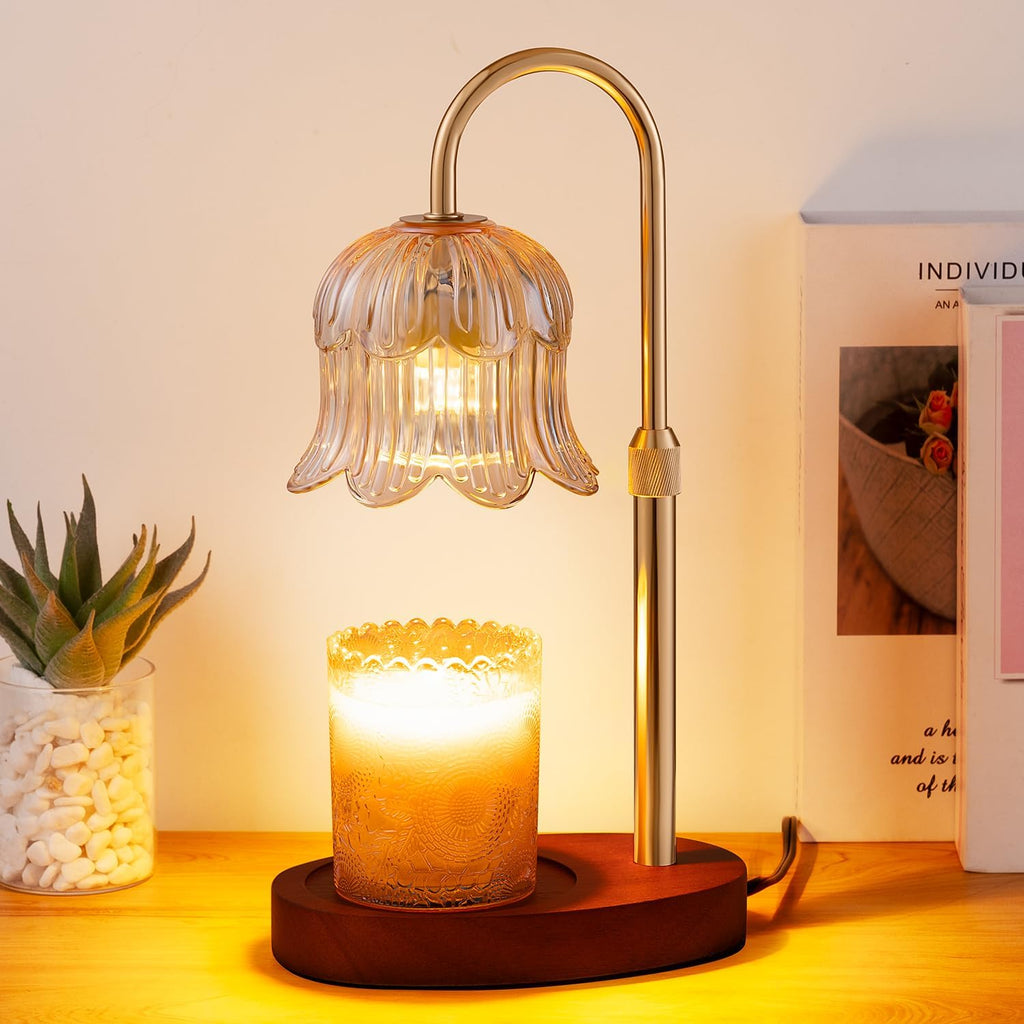 Candle Warmer Lamp Electric Timer - Flower Home Decor Women Birthday Gifts