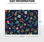 Coffee Pattern Drying Pad, Floral Dish Drying Mat, 18 x 24 Inch