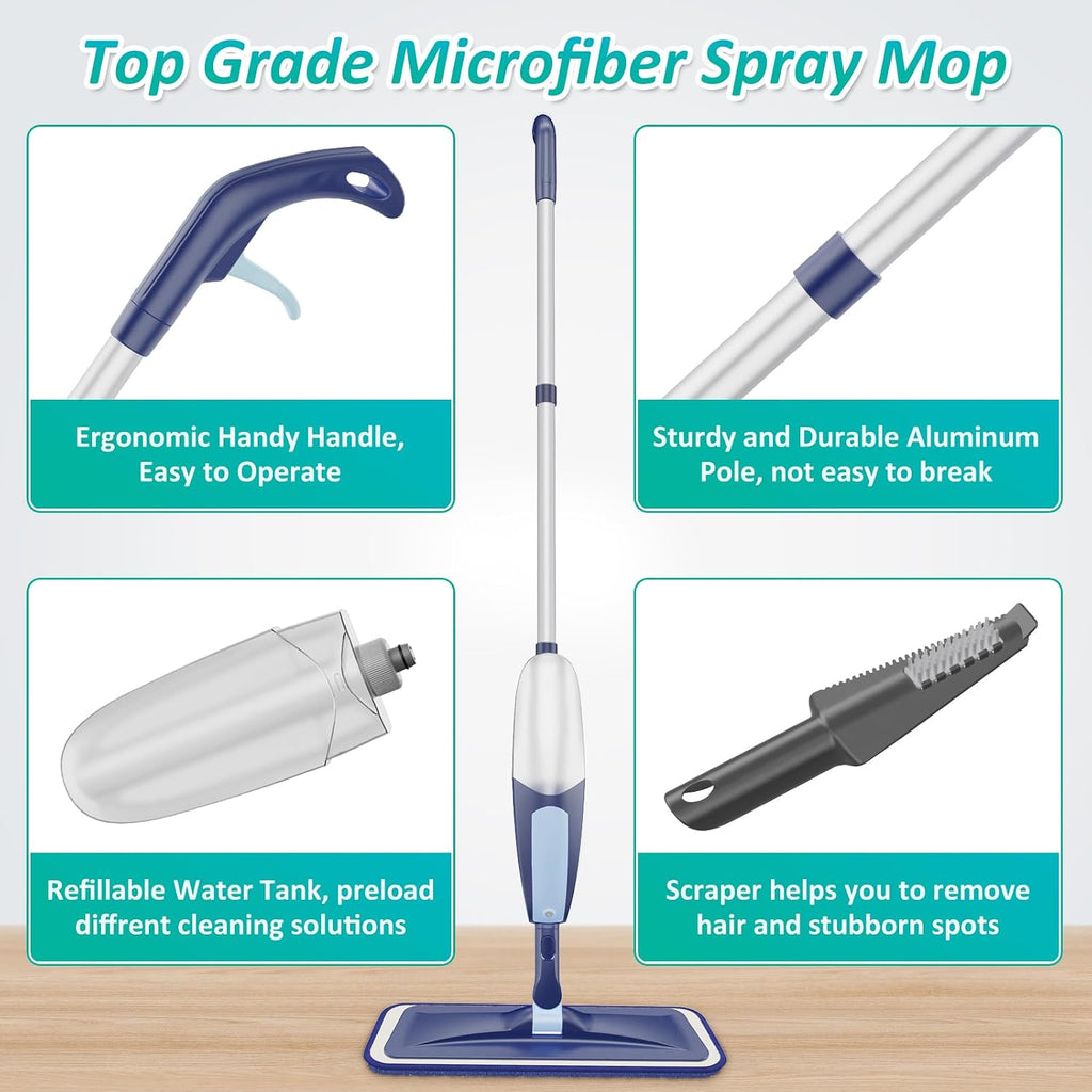Spray Mops for Floor Cleaning Microfiber Wood Floor Mop