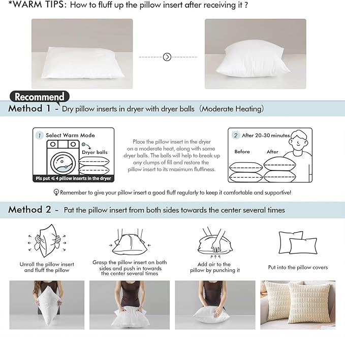 MIULEE 26x26 Pillow Inserts - Image 9