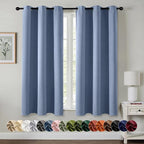 MIULEE Denim Blue Blackout Curtains by MIULEE