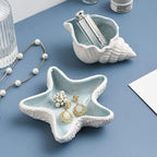 Starfish Ceramic Jewelry Dish Tray, Ring Holder and Trinket Tray for Rings