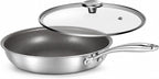 Redchef Titanium Ceramic Nonstick Frying Pan 9.5" & Lid, Oven Safe to 600F