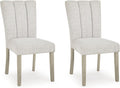 Signature Design by Ashley Upholstered Dining Chairs Set of 2, Bisque