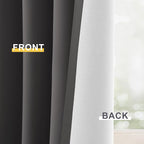 Yakamok 100% Blackout Curtain Panels 84 inches Cold and Light Blocking Drapes - Image 6