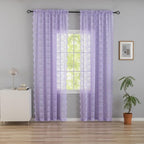 YJ YANJUN Vintage Lace Curtains 96 Inches Long-Victorian Floral Pattern - Image 2