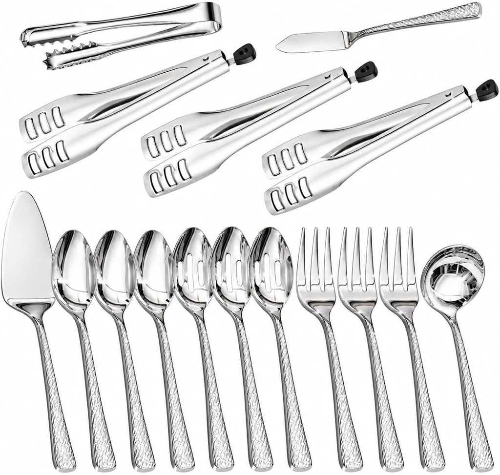 16 Piece Serving Utensils Set, 18/10 Stainless Steel Hostess Utensils