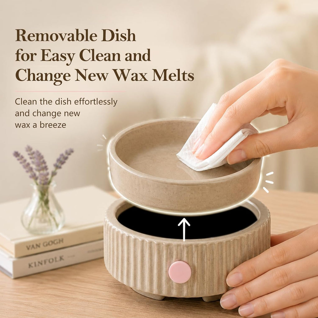 Wax Melt Warmer with 4 Timer & PTC Heating- Ceramic Fragrance 3-in-1 Oil Burner Electric Candle Wax Melter for Home Office Bedroom Fragrance, Home Décor Choice