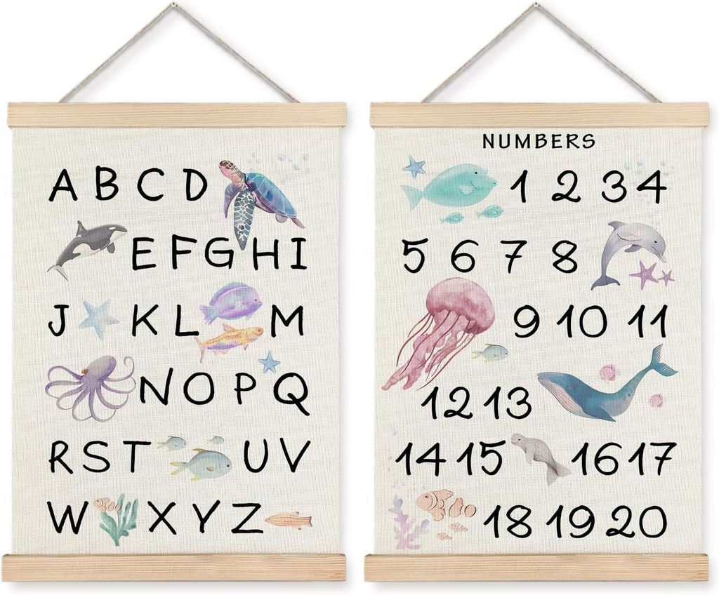 Supwhd Shapes Colors Posters for Classroom Wall, Shapes Colors Learning Poster Hanger Frame Wall Decor for Classroom Nursery Kids Room Playroom Preschool Decor, 12x16 Set of 2