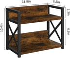 Countertop Shelf Organizer,Coffee Bar Accessories,Spice Rack,Coffee Counter Shelf,2 Tier Coffee Organizer Station for Mugs,Cups,Cream,Syrup(Rustic Brown, Small)