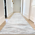 KOZYFLY Modern Abstract Kitchen Runner Rug, 2.6x12 Washable Rug Runner Non-Slip by KOZYFLY