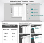 Deconovo Extra Long Blackout Curtains W52 x L108 Inch, 1 Pair, Back Tab and Rod - Image 9