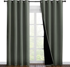 NICETOWN 100% Blackout Curtains 86 inches Long, Pair of Energy Smart & Noise by NICETOWN