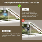 30"x36" LED Bathroom Mirror with Lights, Backlit + Front Lit, Anti-Fog, Lighted Bathroom Mirror for Wall, HD Shatterproof Tempered Glass, Dimmable, Memory Function (Horizontal/Vertical)