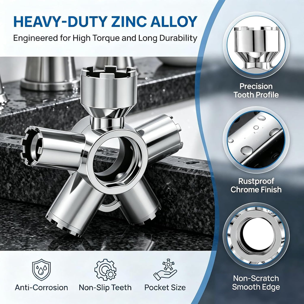10-in-1 Faucet Aerator Removal Tool Kit,Universal Key M16.5-M28 Hidden STD