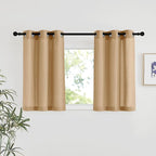 NICETOWN Burlap Linen Kitchen Window Curtains Over Sink, Grommet Thick Linen by NICETOWN