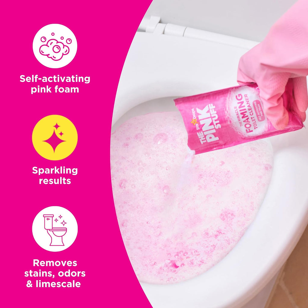 Stardrops The Pink Stuff Miracle Foaming Toilet Powder Kit