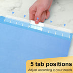 Hanging File Folders, 60 Pack Letter Size Hanging File folders with 1/5-cut Tabs, Stay Organized for Your Home and Office Bulk File, Documents and Paper, 10 Colors