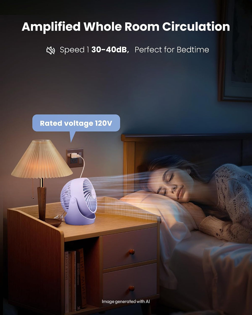 Gaiatop Desk Fan, 5-Inch Portable Electric Table Desktop Air Circulator Fan