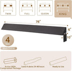 King Bed Wedge Pillow for Headboard, Fill The Gap (0-7")