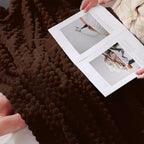 Puncuntex Brown Throw Blanket 50"×60" inches Fuzzy 3D Jacquard Decorative - Image 6