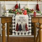 Artoid Mode Buffalo Plaid Xmas Table Runner Home Party Decor 13x108 Inch