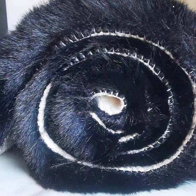 Ghouse Soft Faux Sheepskin Fur Rug 2x4 Black Fluffy Bedside Rugs Plush Rug Shag - Image 6