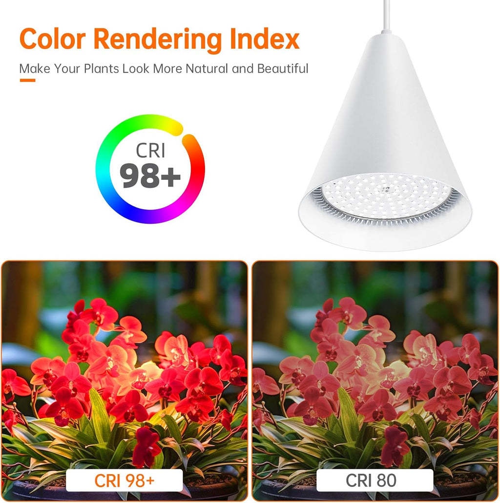 Hanging Grow Light for Indoor Plants, 5000K