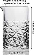 Cocktail Mixing Glass with Strainer Set, Bartender Gifts for Men