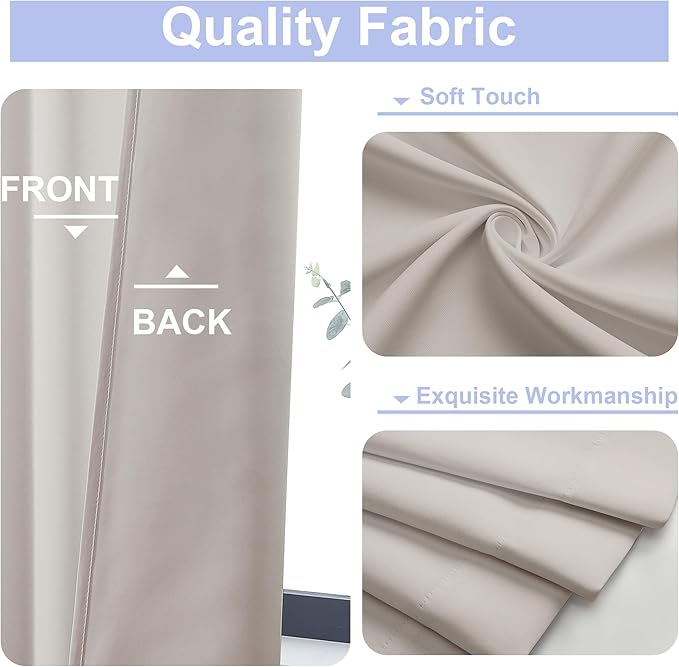 Simplebrand Natural Blackout Curtains - Image 3