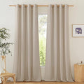 NICETOWN Rustic Linen 132 inch Long Curtains by NICETOWN
