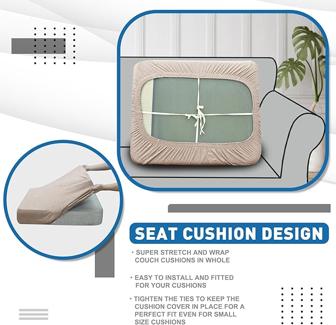 XINEAGE Couch Cushion Covers Seat Cushion Cover Thick Stretch Sofa Slipcovers 1 - Image 6