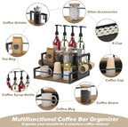 Coffee Syrup Organizer for Countertop, 2-Tier Coffee Bar Organizer