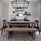 Plank+Beam Classic 72 Inch Dining Table, Rectangular, Seashell Wirebrush
