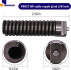 91037 IW Cable Repair Coupling 3/8-Inch Compatible with Drain Cleaning Cable (2)